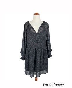 ZARA Sheer Floral Swiss Dot Dress – Size Medium