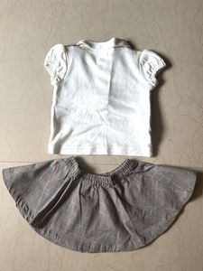 Girl's Plaid Skirt Outfit