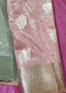 Banarsi Silk Border Saree With Blouse