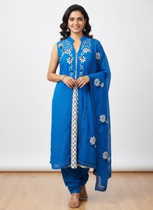 Vibrant Blue Ethnic Kurta Set