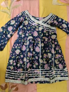 Cute Floral Print Girls Dress