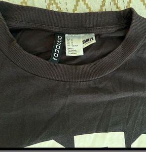 H&amp;M oversized Smiley Face Graphic T-Shirt