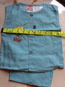 Cute Striped Sleeveless Top with Bear and Boss Pri