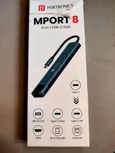 PORTRONICS MPORT 8/ 8 in 1 USB C Hub