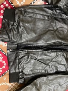 unisex  Black Faux Leather Jacket
