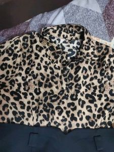 Leopard Print Shirt Dress