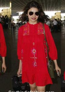 Red Embroidered dress/kurta