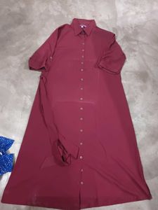 less used Bundle of 3 Kurtas - Blue, Maroon &amp; Pink