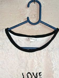 White Lace "LOVE" Top Layered