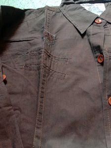 Brown Shirt Amazing Party Wear