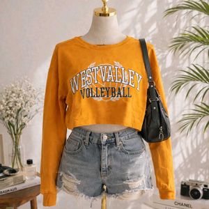 West Valley Volleyball Cropped Sweatshirt