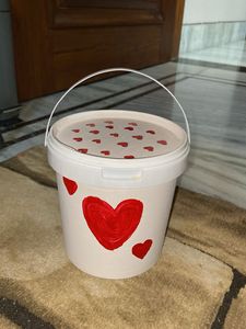 Hand-painted Heart Bucket