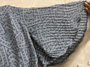 Blue Geometric Print Co-ord Set