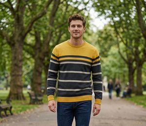 Men's Striped Knit Sweater