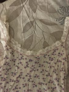 Vintage Y2K Floral Lace Ruffle Cami