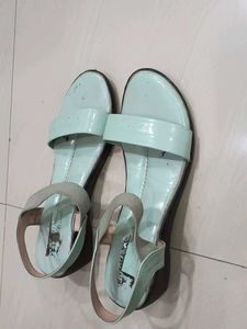 Stylish Light Blue Flats Sandals