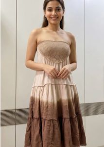 Boho Tiered Strapless Maxi Dress