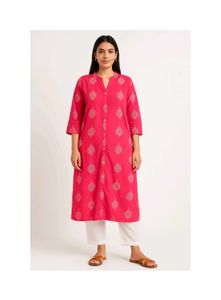 ‼️Price Drop‼️Pink Printed Kurta