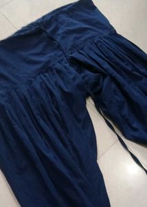Dark Blue Pleated Salwar Pants