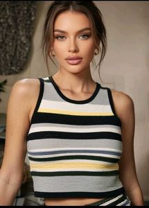 Striped Knit Tank Top sweater