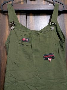 Olive Green Overall Dungree