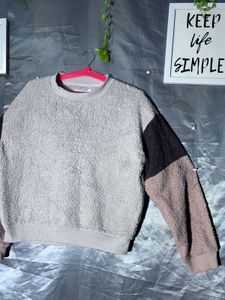 American eagle Cozy Colorblock Sherpa Sweatshirt