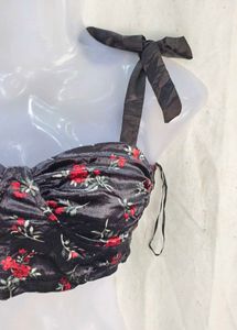 Floral Print Bustier Top