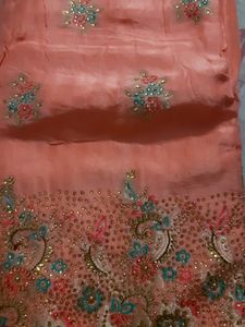 Karwachauth Special Pure Upada Cutdana Work Suit