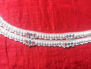 Elegant Silver Anklets with Bells