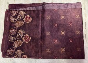 Beautiful Maroon Embroidered Saree