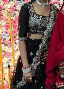 Black Embellished Lehenga Choli Set