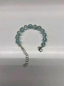 Handmade Blue Sparkling Beaded Bracelet