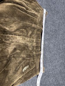 Crocodile Corduroy High-Waisted Trousers