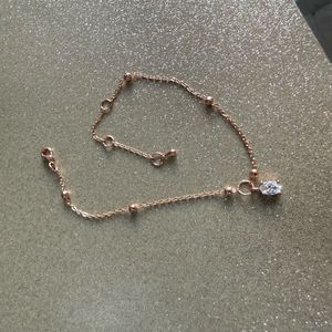Elegant Rose Gold Bracelet with Stone