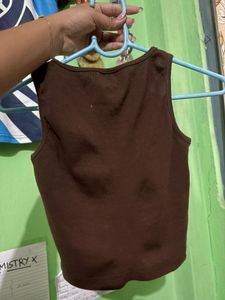 Brown Butterfly Tank Top