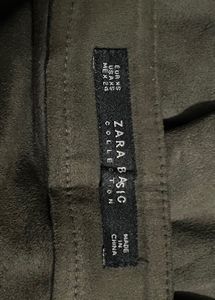 Elegant Olive Green A-Line Skirt