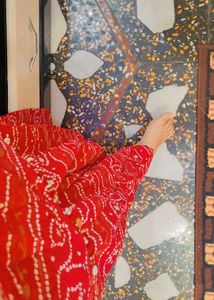 Beautiful Red Bandhani suit