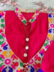 Beautiful Embroidered Kurta Set with under shirt