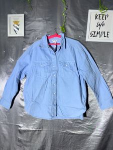 H&amp;M Light Blue Button-Down denim  Shirt