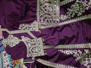 Elegant Purple Embroidered Suit