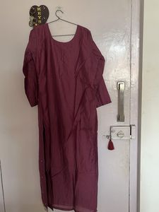 Elegant Purple Embroidered Kurta Set