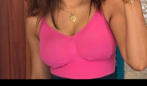 underneat V-Neck Ruffled Pink Camisole