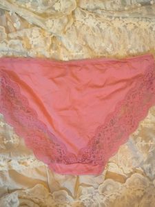 Pink Lace Trim Briefs