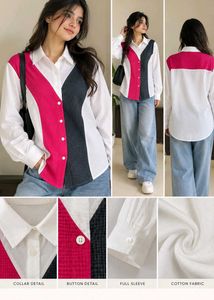 Colorblock Button-Down Shirt