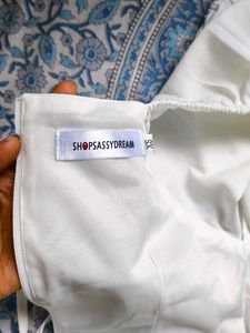 Chic White Ruched Crop Top