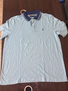 Nautica Men's Light Blue Polo Shirt