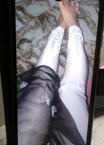 White satin Leggings