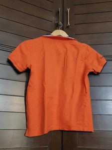 Women Orange Polo T-Shirt