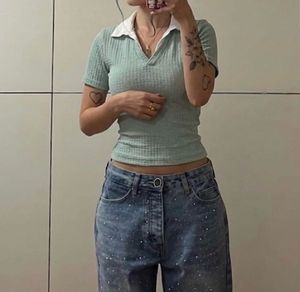 ZARA (DUPE) mint green crop top 🍐