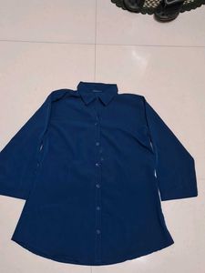 Stylish Blue Collared Shirt